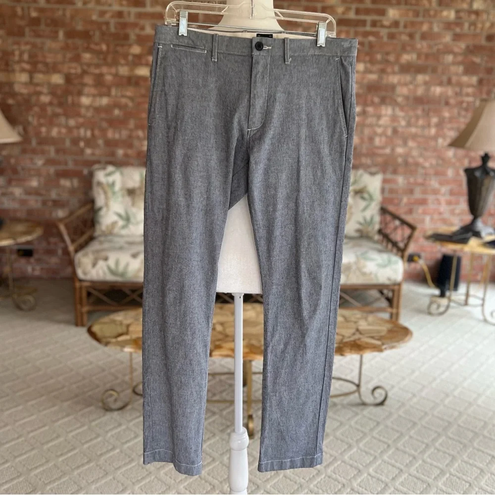 J. Crew Men’s Pants 484 Slim Stretch Twill Gray Cotton 31 x 32 Preppy Chino